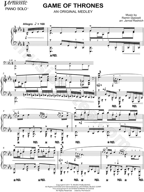Game Of Thrones Piano Chords